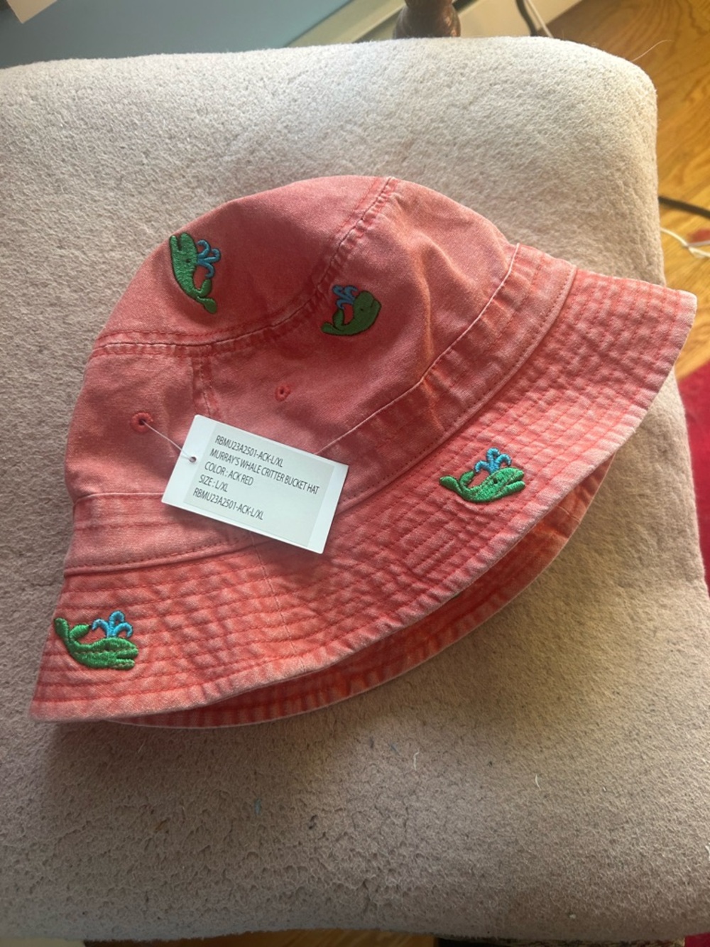 Murray’s Toggery Shop Orignal Nantucket Reds Whale Critter Bucket Hat
